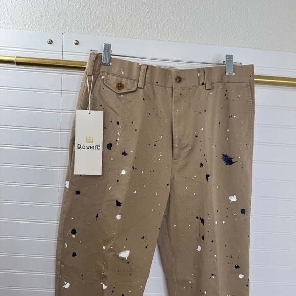 NEW D.C. White Painted West Point Officer Pant Designer Size 44 READ - Picture 2 of 10
